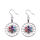 Vogue Women Stainless Steel Chakra Stone Long Drop Earrings